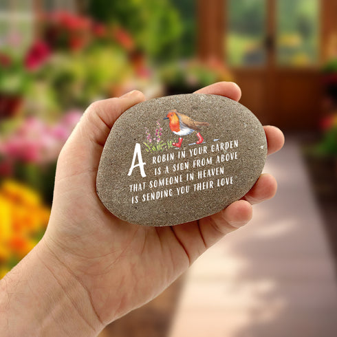 A Robin in Your Garden Pebble